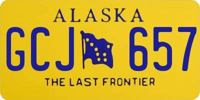 AK license plate GCJ657