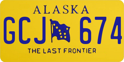 AK license plate GCJ674