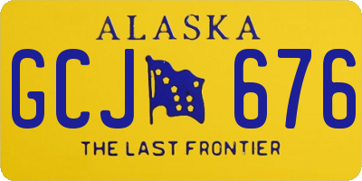 AK license plate GCJ676