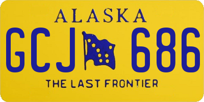 AK license plate GCJ686