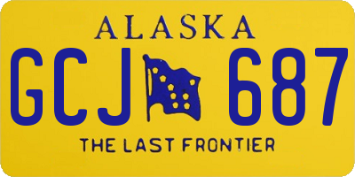 AK license plate GCJ687