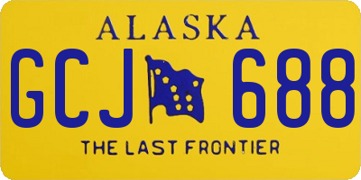 AK license plate GCJ688