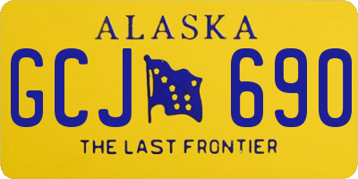 AK license plate GCJ690