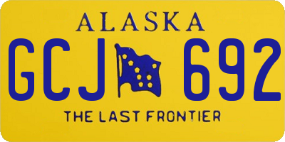 AK license plate GCJ692