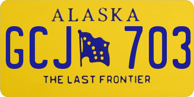 AK license plate GCJ703