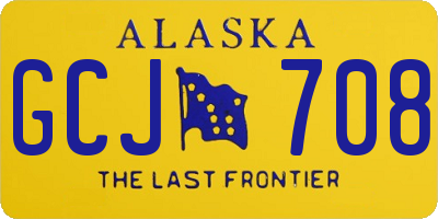AK license plate GCJ708