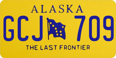 AK license plate GCJ709