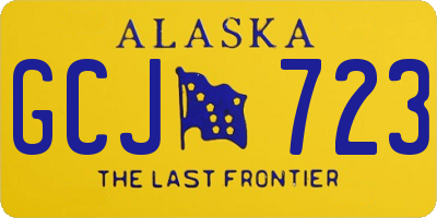 AK license plate GCJ723