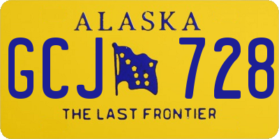 AK license plate GCJ728