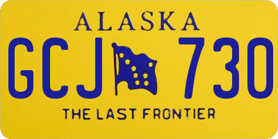 AK license plate GCJ730