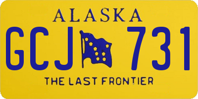AK license plate GCJ731