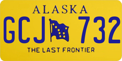 AK license plate GCJ732