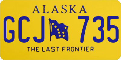 AK license plate GCJ735