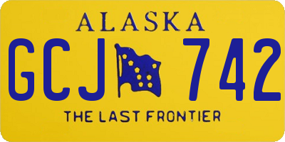 AK license plate GCJ742