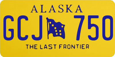 AK license plate GCJ750