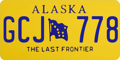 AK license plate GCJ778