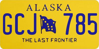 AK license plate GCJ785