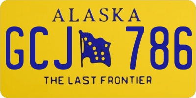 AK license plate GCJ786