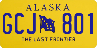 AK license plate GCJ801