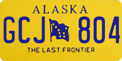 AK license plate GCJ804