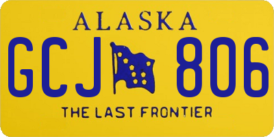 AK license plate GCJ806