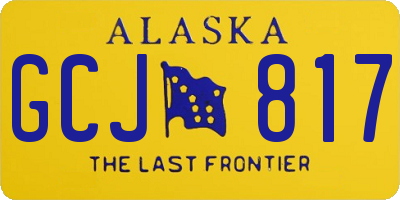 AK license plate GCJ817