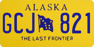 AK license plate GCJ821