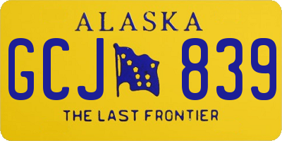 AK license plate GCJ839