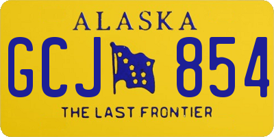 AK license plate GCJ854