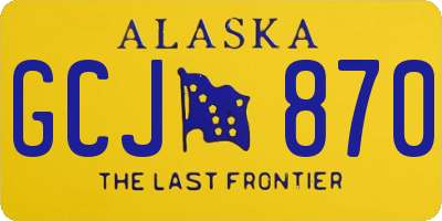 AK license plate GCJ870