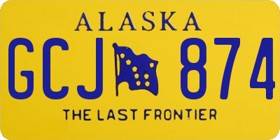 AK license plate GCJ874