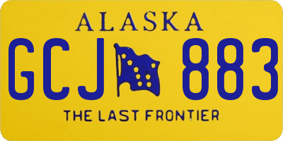 AK license plate GCJ883