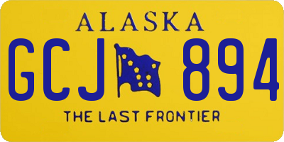 AK license plate GCJ894