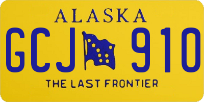 AK license plate GCJ910