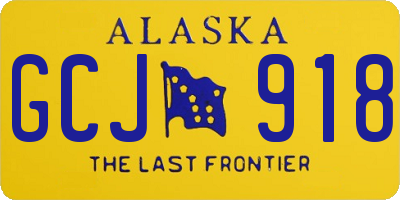 AK license plate GCJ918
