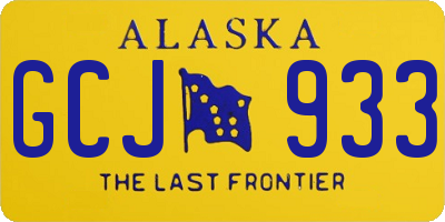 AK license plate GCJ933