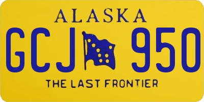 AK license plate GCJ950
