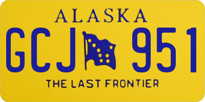 AK license plate GCJ951