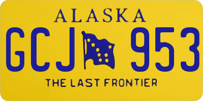 AK license plate GCJ953
