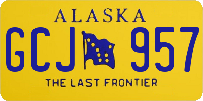 AK license plate GCJ957