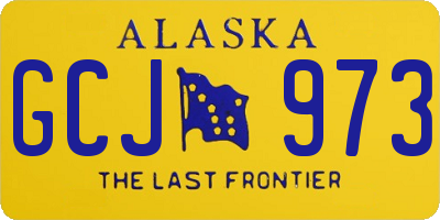 AK license plate GCJ973