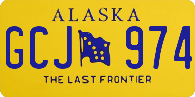AK license plate GCJ974