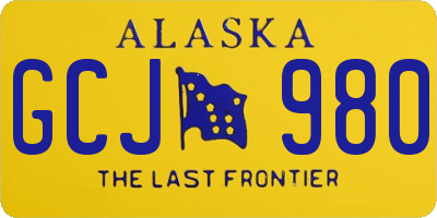 AK license plate GCJ980