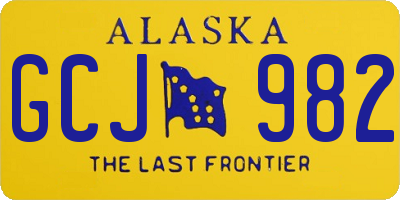 AK license plate GCJ982