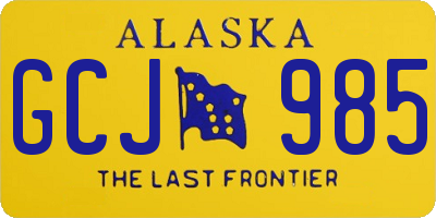 AK license plate GCJ985