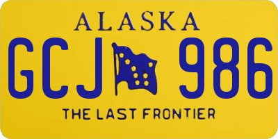 AK license plate GCJ986