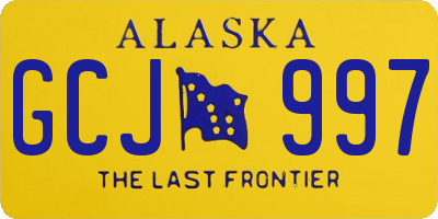 AK license plate GCJ997
