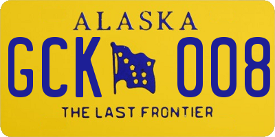 AK license plate GCK008