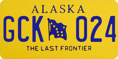AK license plate GCK024