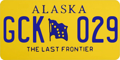 AK license plate GCK029